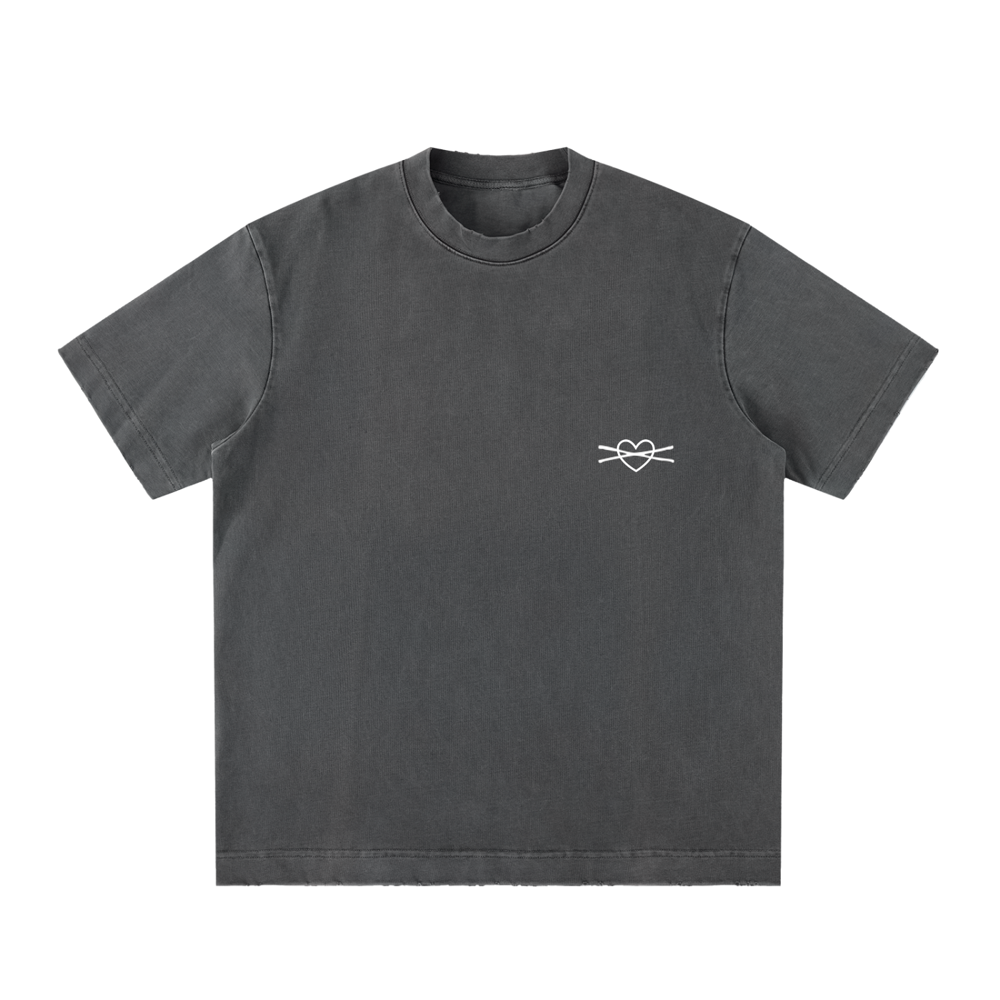 Heavyweight Vintage Washed Frayed T-Shirt