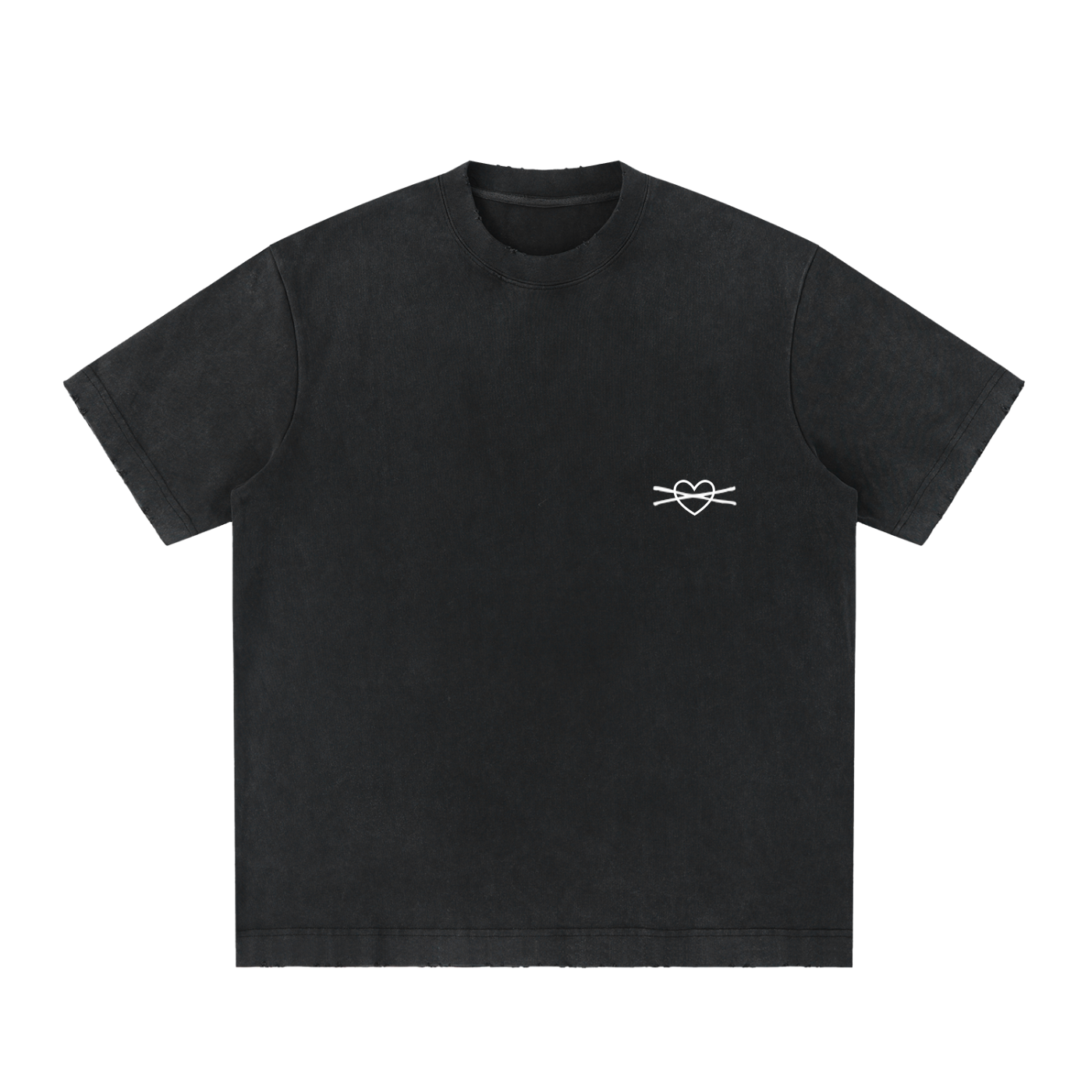 Heavyweight Vintage Washed Frayed T-Shirt