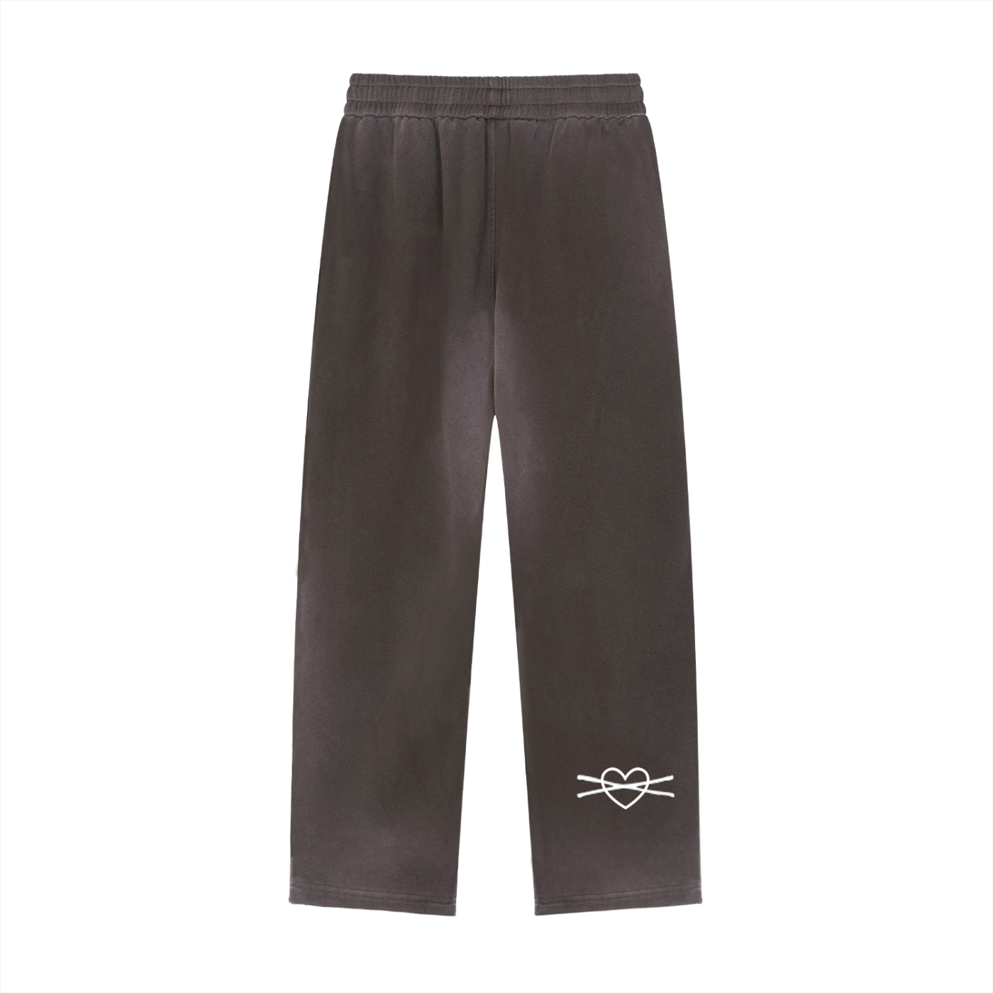 Sun Fade Raw Edge Straight-Leg Sweatpants