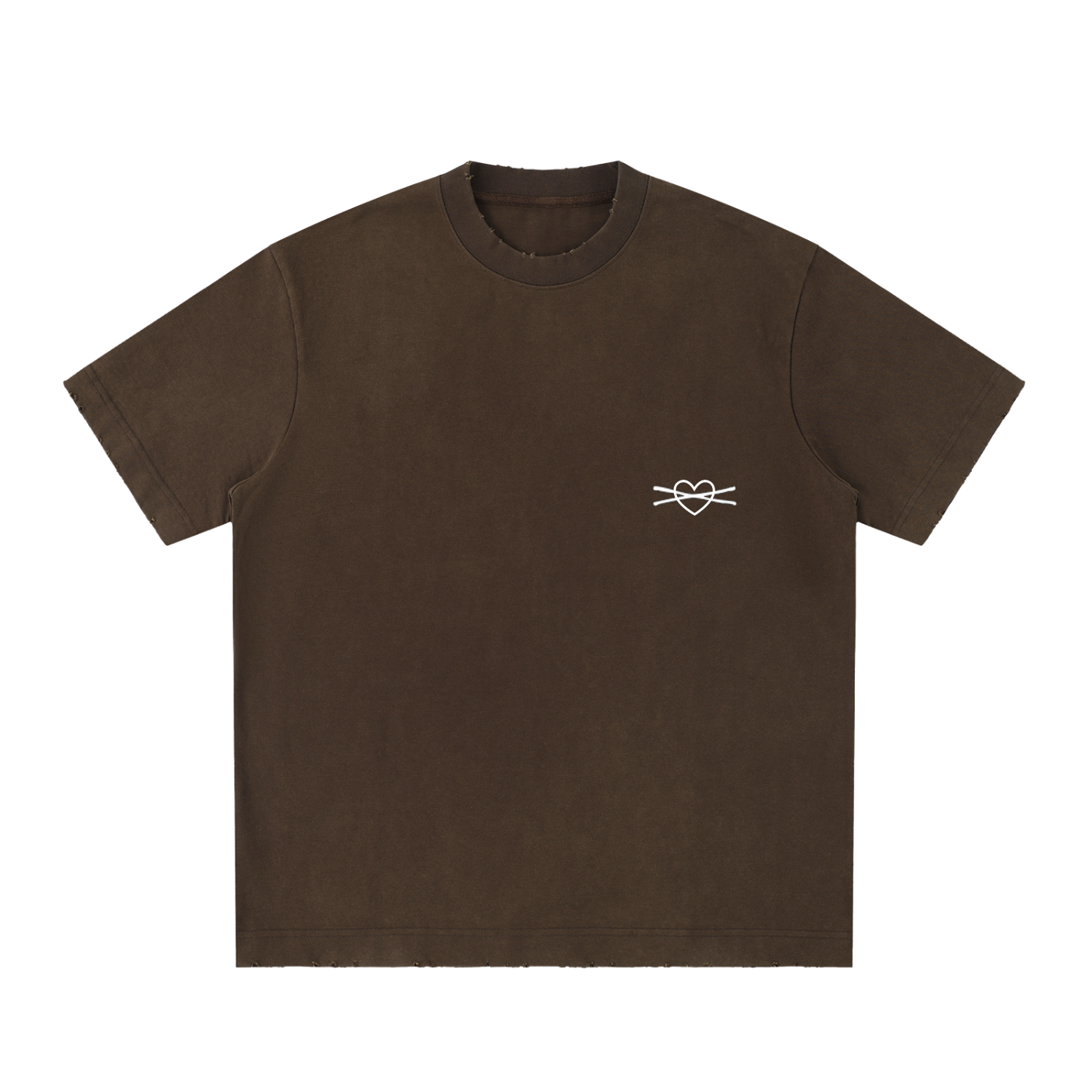 Heavyweight Vintage Washed Frayed T-Shirt