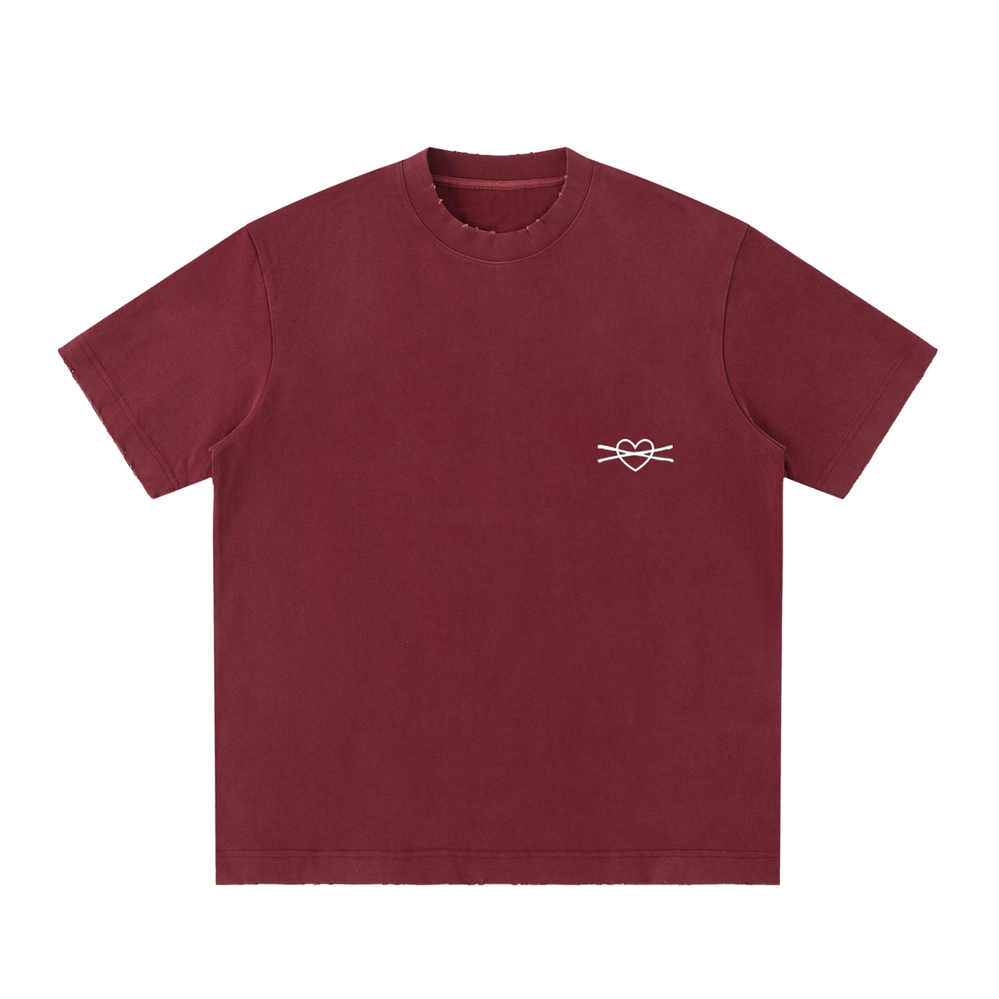 Heavyweight Vintage Washed Frayed T-Shirt