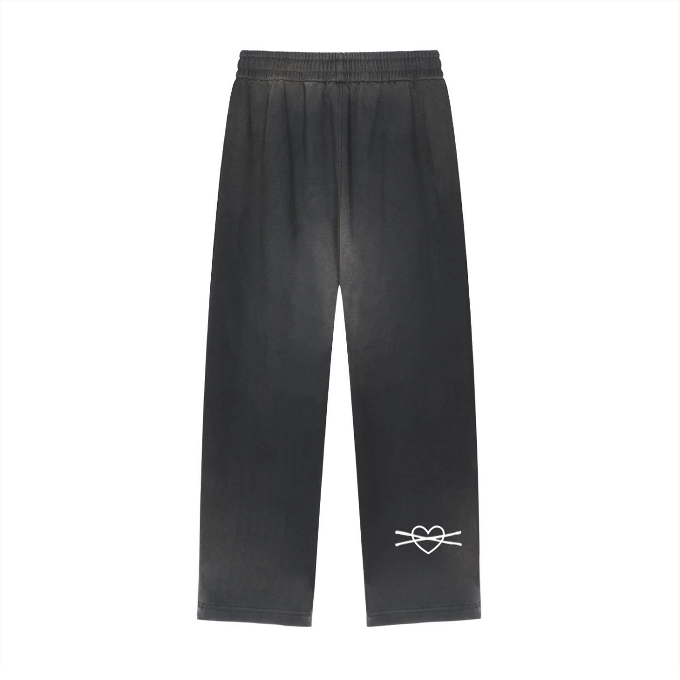 Sun Fade Raw Edge Straight-Leg Sweatpants