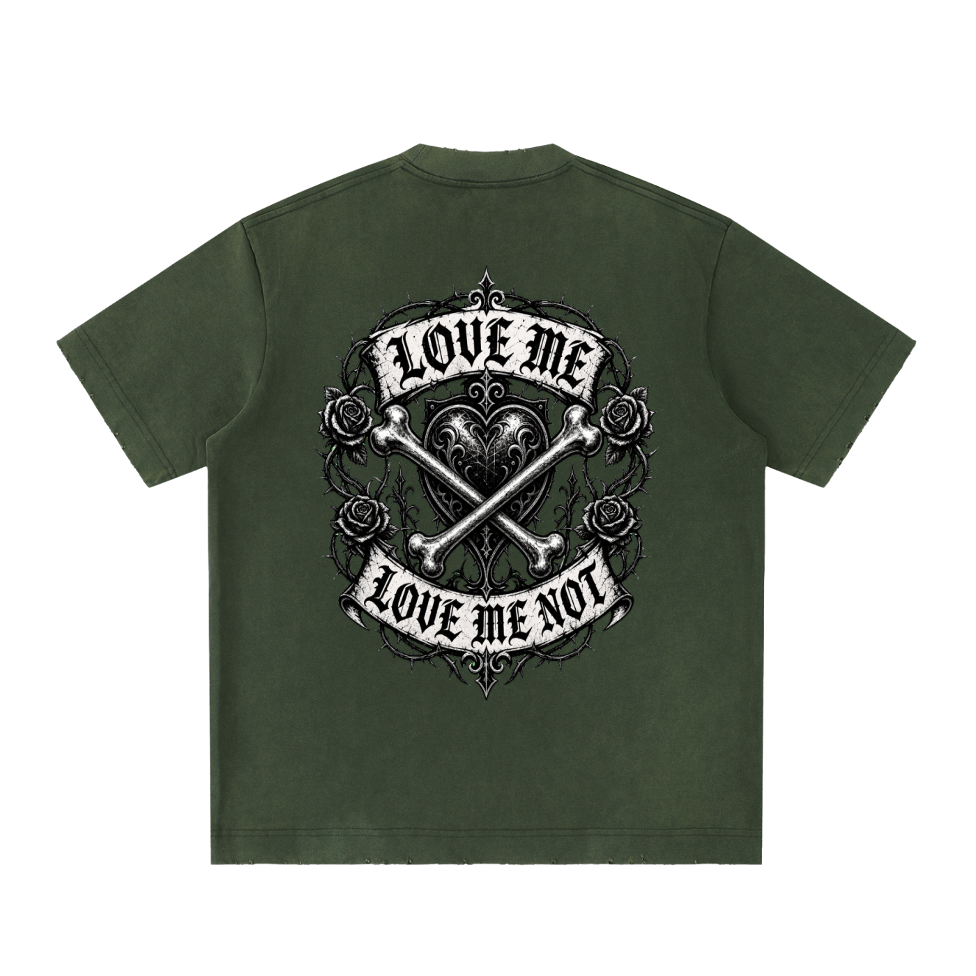 Heavyweight Vintage Washed Frayed T-Shirt
