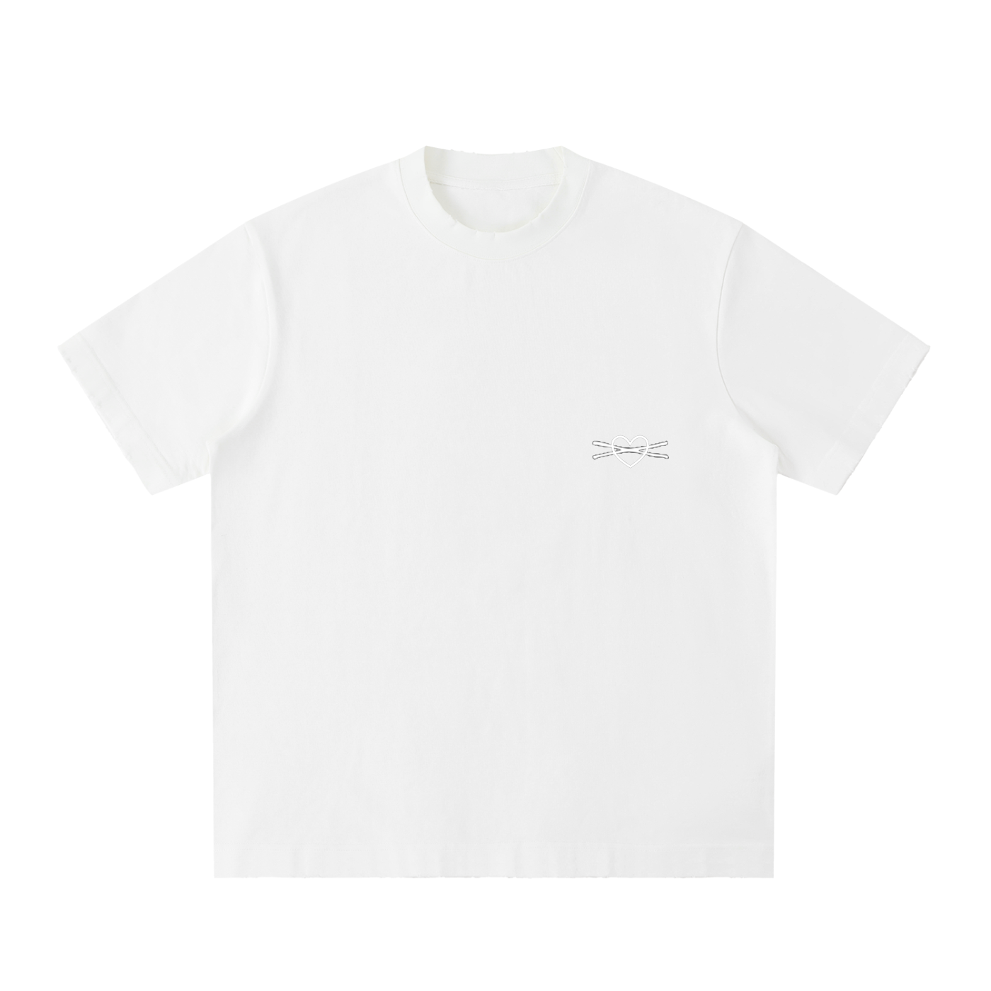Heavyweight Vintage Washed Frayed T-Shirt