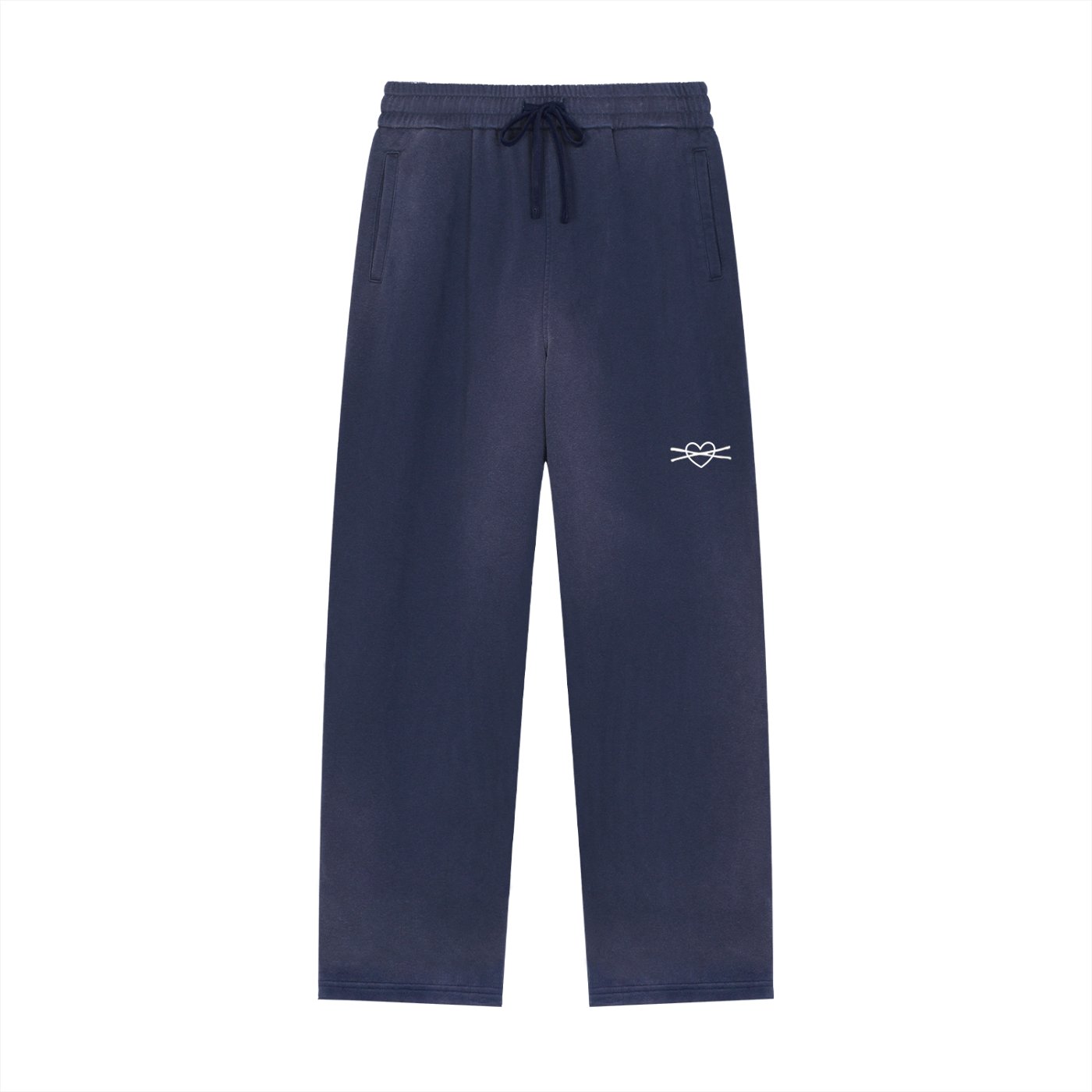 Sun Fade Raw Edge Straight-Leg Sweatpants