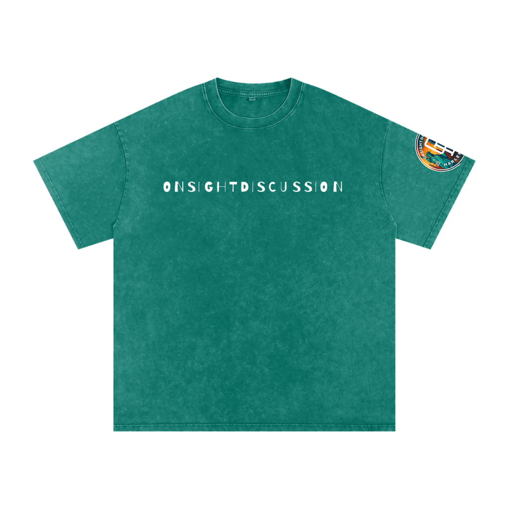 Snow Washed Oversized Cotton T-Shirt