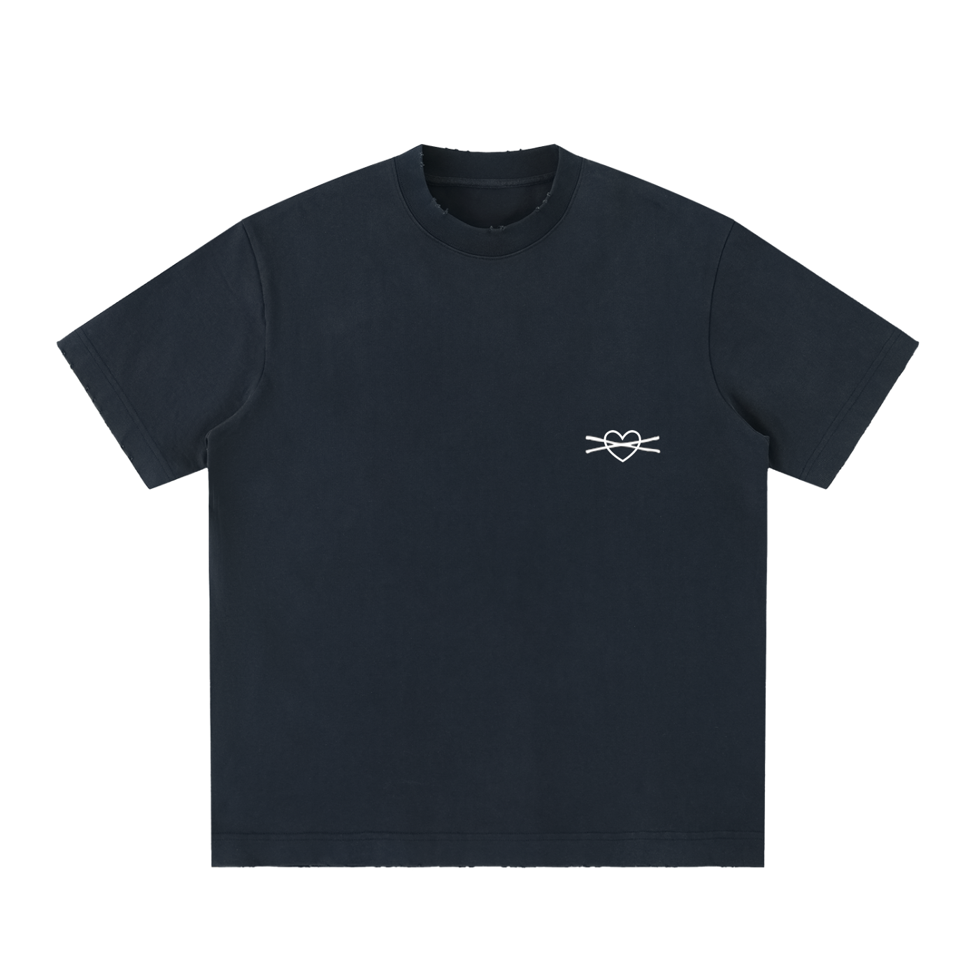 Heavyweight Vintage Washed Frayed T-Shirt