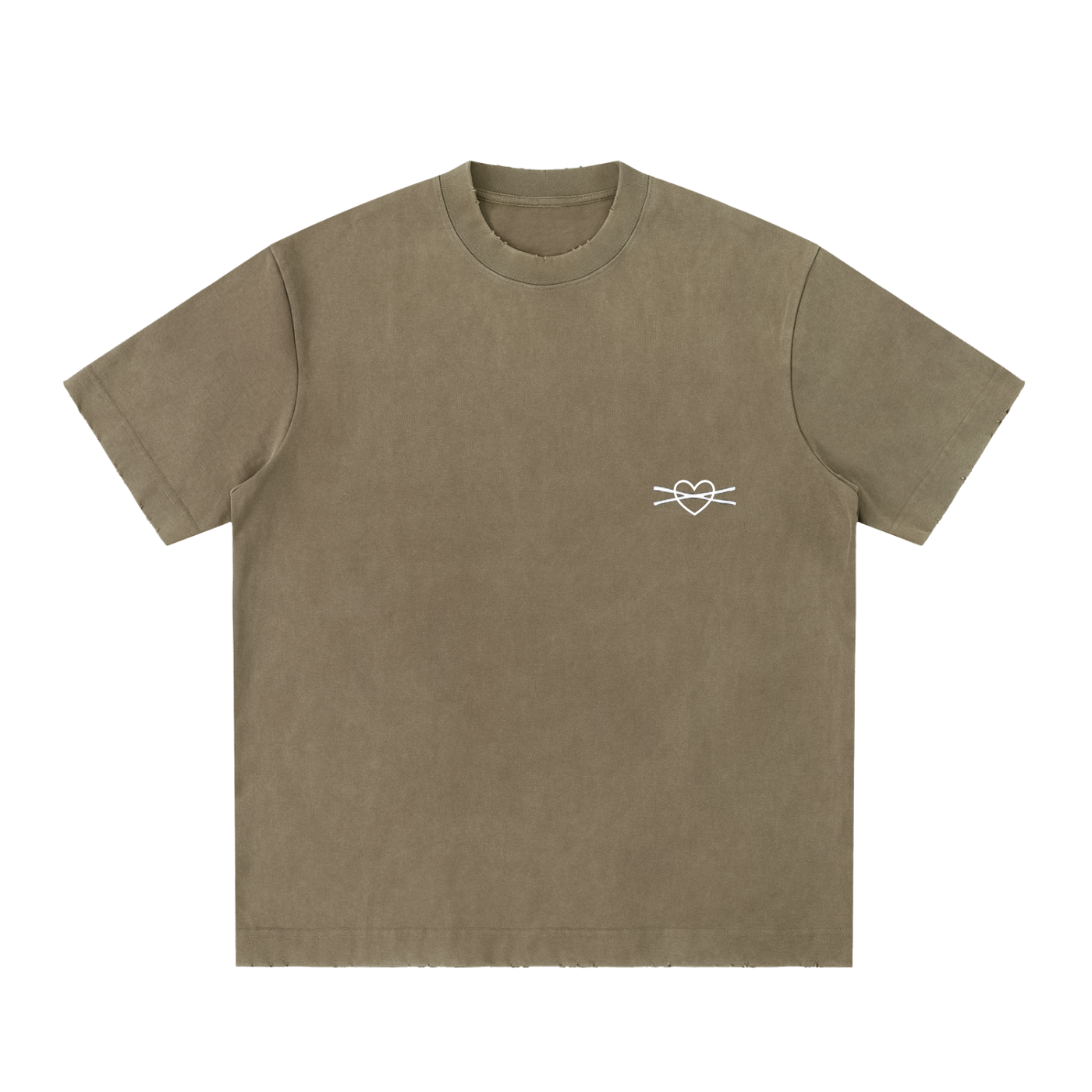 Heavyweight Vintage Washed Frayed T-Shirt