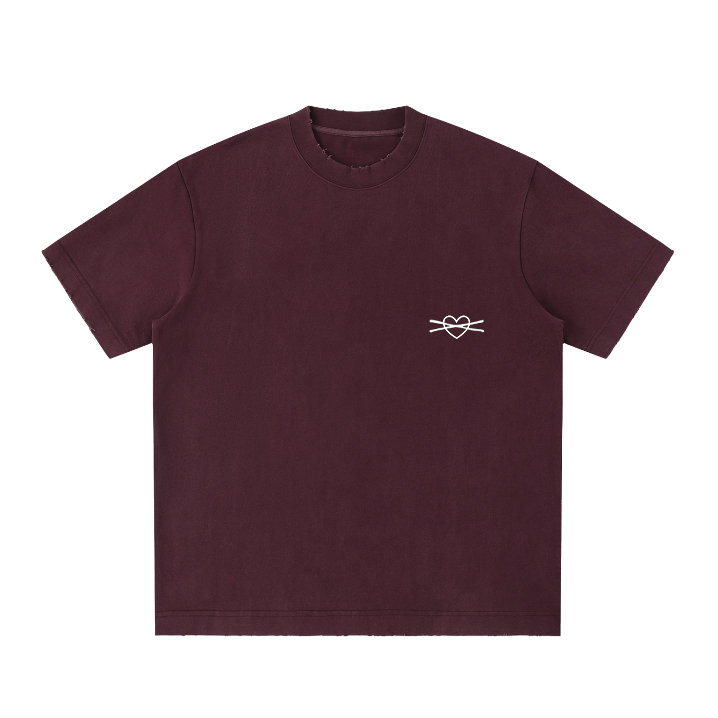Heavyweight Vintage Washed Frayed T-Shirt