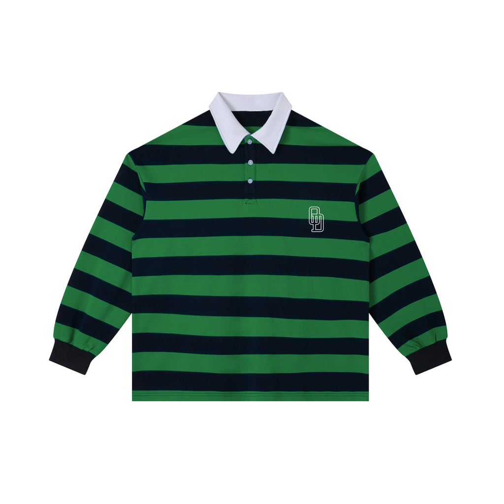 Color Block Stripe Polo Shirt