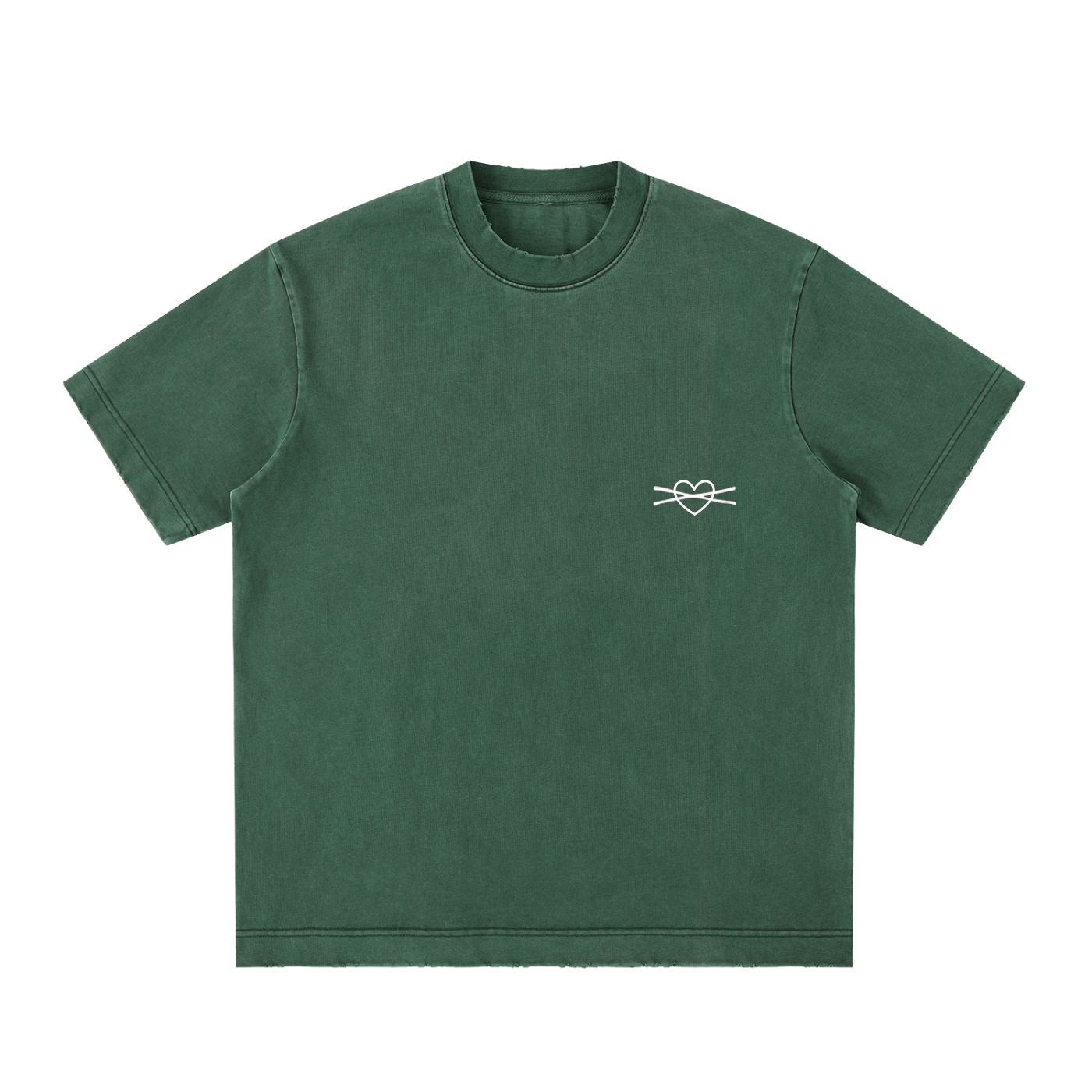Heavyweight Vintage Washed Frayed T-Shirt
