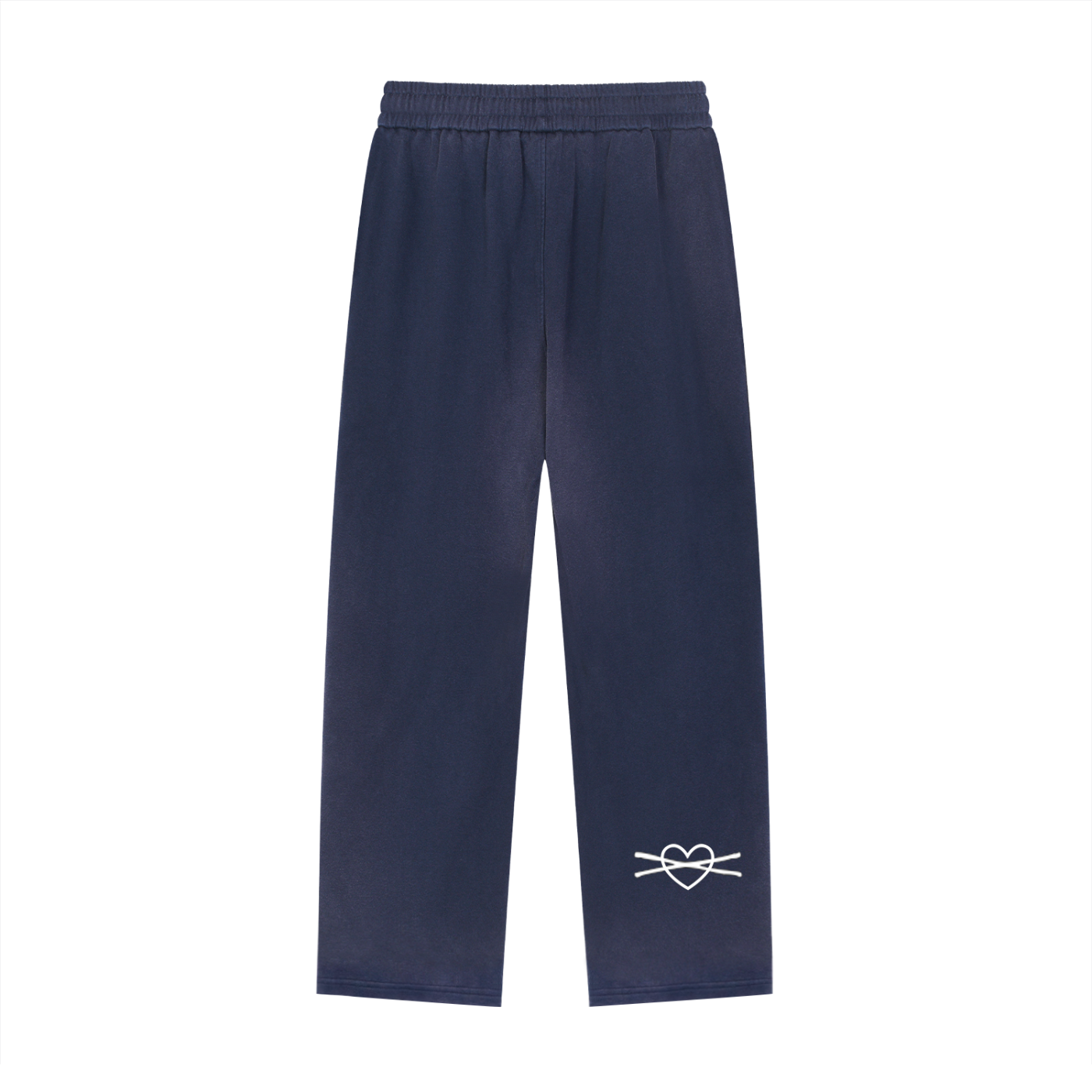 Sun Fade Raw Edge Straight-Leg Sweatpants